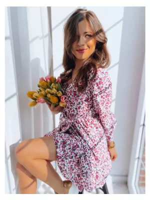 Dámské šaty DSTREET FLOWER VIBES BÍLÁ