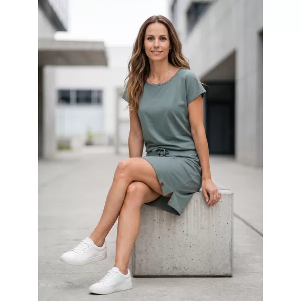  Dámské šaty SAM 73 NORMA WZ 822 ZELENOŠEDÁ 