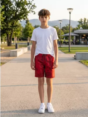 Dětské šortky SAM 73 SANJEEV KS 506 ČERVENÁ