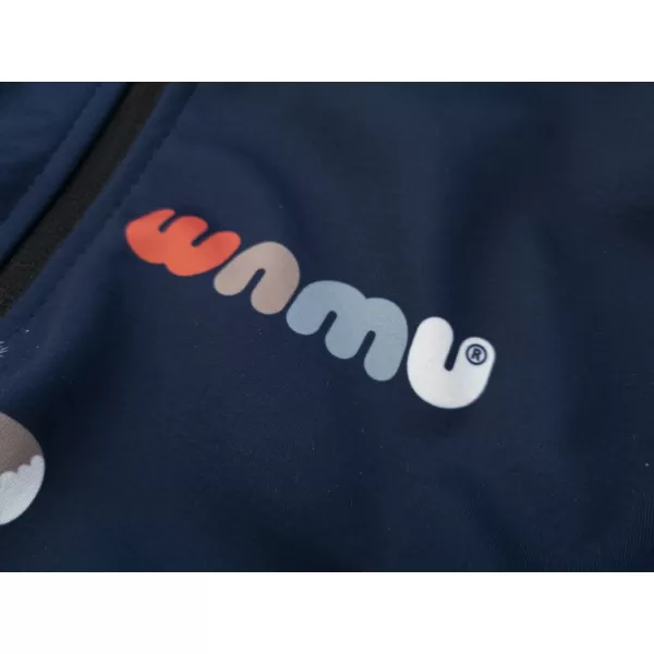  Dětská softshellová bunda zateplená WAMU LIŠKY TMAVĚ MODRÁ 