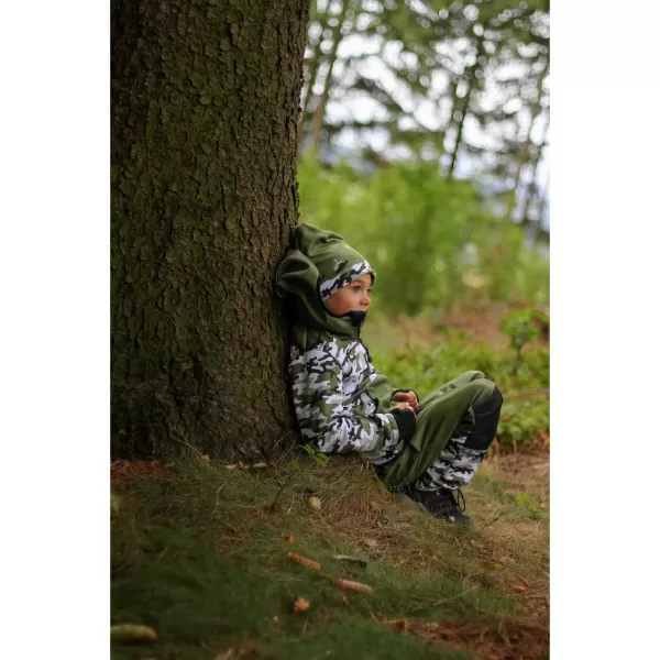  Dětské softshellové kalhoty WAMU MASKÁČ KHAKI 