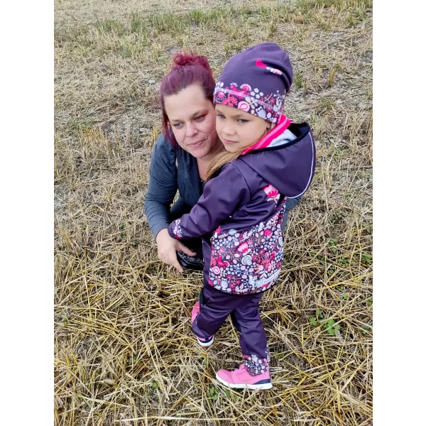  Dětská softshellová bunda WAMU SOVA FIALOVÁ 