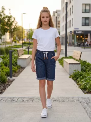Dětské kraťasy SAM 73 ROBERT KS 500 TMAVÁ DENIM