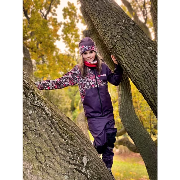  Dětská softshellová bunda zateplená WAMU SOVA FIALOVÁ 