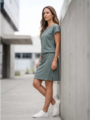 Dámské šaty SAM 73 NORMA WZ 822 ZELENOŠEDÁ