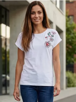 Dámské triko SAM 73 BOOTES WT 887 BÍLÁ