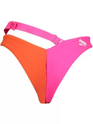 Dámské plavky PUMA SWIM WOMEN COLOURBLOCK V-SHAPE BRIEF 1P 938071-01 BROWN