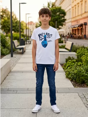 Dětské triko SAM 73 SCUTUM KT 514 BÍLÁ