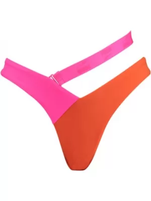 Dámské plavky PUMA SWIM WOMEN COLOURBLOCK V-SHAPE BRIEF 1P 938071-01 BROWN