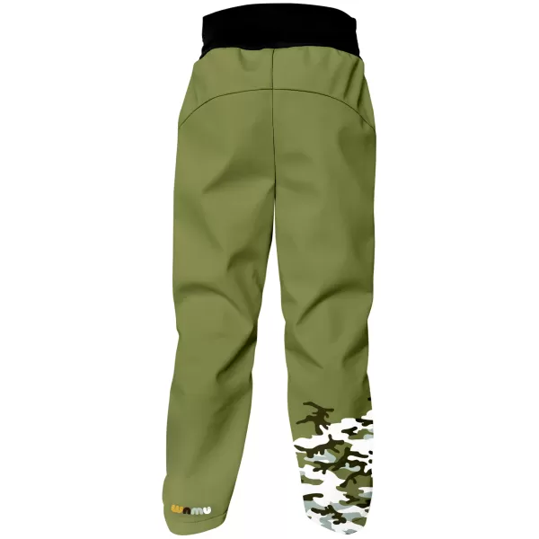  Dětské softshellové kalhoty zateplené WAMU MASKÁČ KHAKI 