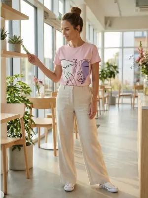 Dámské triko SAM 73 MUSCA WT 884 SVĚTLÁ RŮŽOVÁ