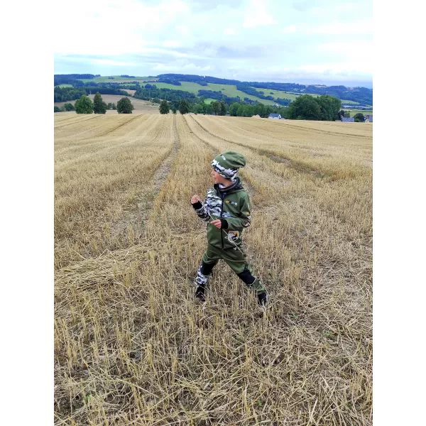  Dětské softshellové kalhoty zateplené WAMU MASKÁČ KHAKI 