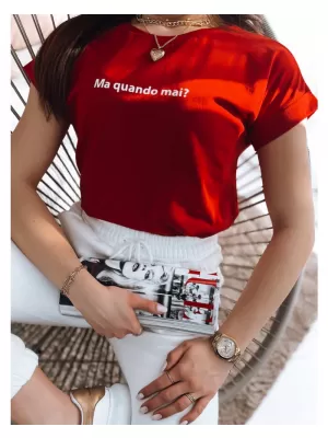 Dámské triko DSTREET ČERVENÁ