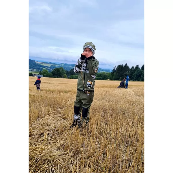  Dětské softshellové kalhoty WAMU MASKÁČ KHAKI 