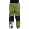 Dětské softshellové kalhoty zateplené WAMU MASKÁČ KHAKI