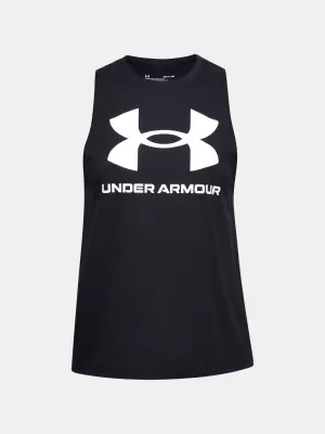 Dámské tílko UNDER ARMOUR SPORTSTYLE GRAPHIC TANK 1356297-001 Černá