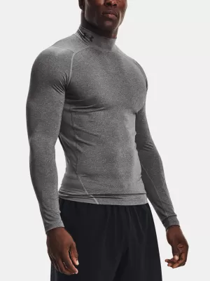 Pánské triko UNDER ARMOUR HG ARMOUR COMP MOCK LS 1369606-090 Šedá