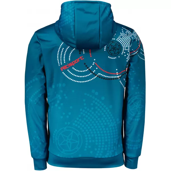  Pánská mikina premium ALTISPORT SWE/ALM06S07 PETROLEJOVÁ-ČERVENÁ 