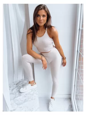 Dámská sportovní souprava DSTREET CARDIO STYLE BÉŽOVÁ