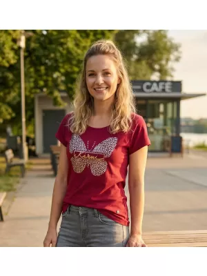 Dámské triko KIXMI ROSIE VÍNOVÁ