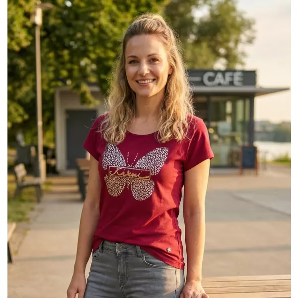  Dámské triko KIXMI ROSIE VÍNOVÁ 