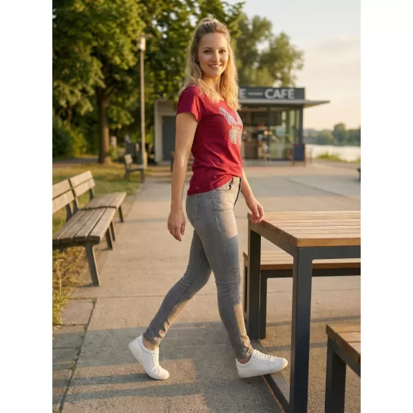  Dámské triko KIXMI ROSIE VÍNOVÁ 