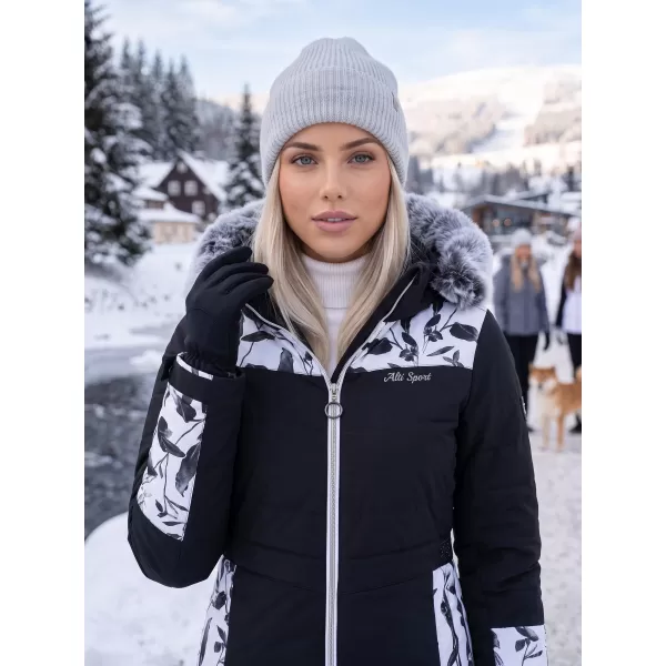  Dámská zimní bunda ALTISPORT BIANCA ČERNÁ 
