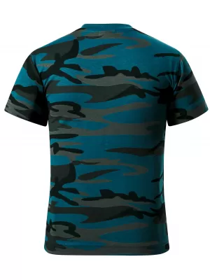 Dětské triko MALFINI CAMOUFLAGE 149 CAMOUFLAGE/PETROL