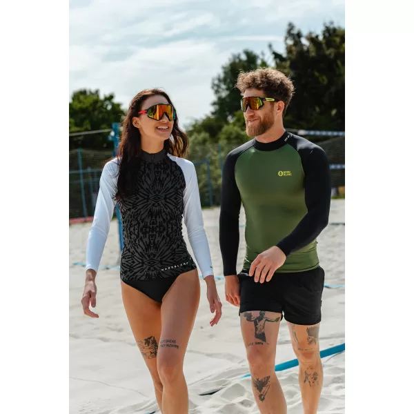  Pánské triko s UV ochranou NORDBLANC SURFER NBSMF7867 ZELENÁ/ČERNÁ 