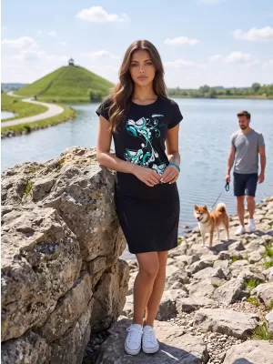 Dámské šaty ALTISPORT ALW179178 ČERNOMODRÁ