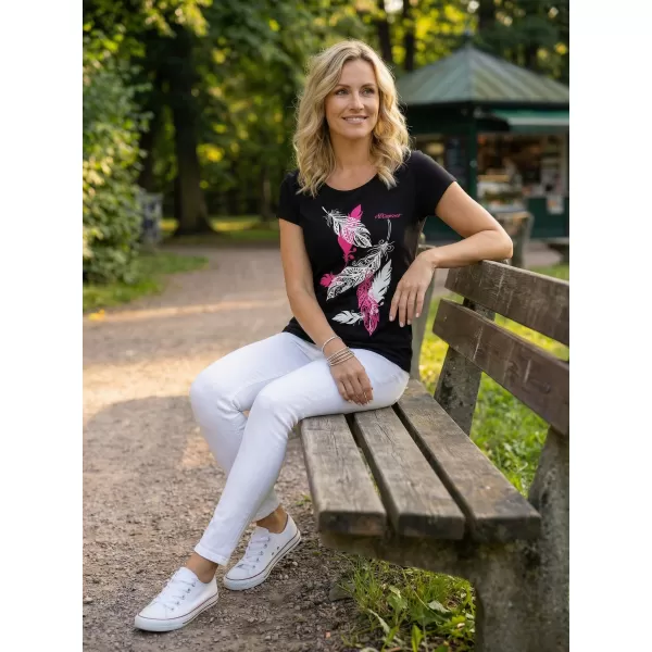  Dámské triko ALTISPORT ALW178122 ČERNORŮŽOVÁ 