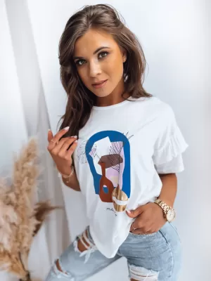 Dámské tričko DSTREET MODERM MEGE BÍLÁ