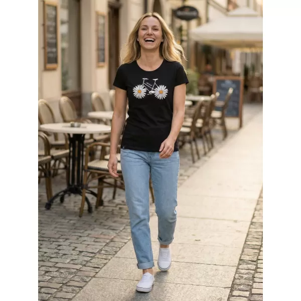  Dámské triko s krátkým rukávem ALW184/PUSTA ČERNÁ 