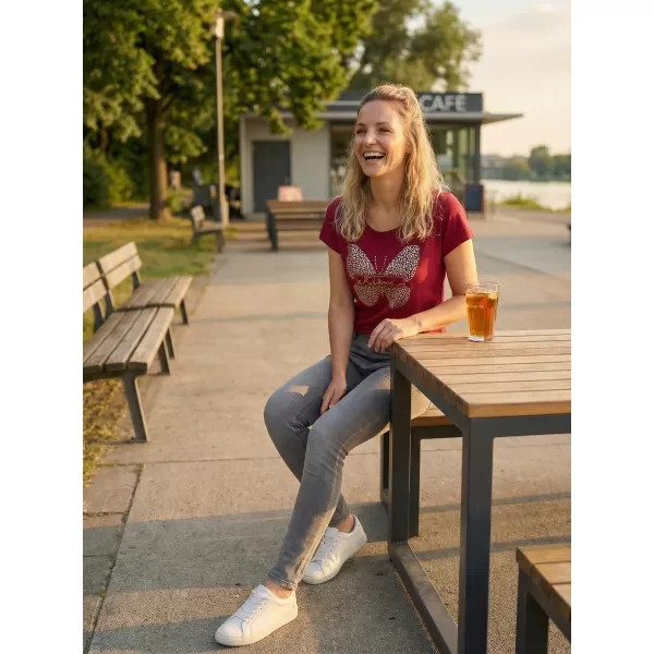  Dámské triko KIXMI ROSIE VÍNOVÁ 