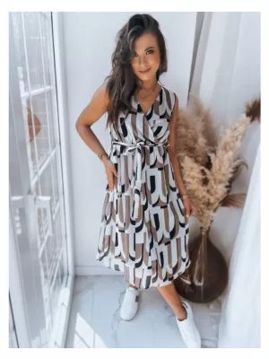 Dámské šaty DSTREET BALI BÍLOHNĚDÁ