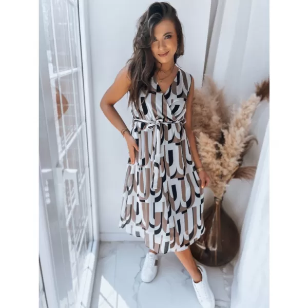  Dámské šaty DSTREET BALI BÍLOHNĚDÁ 