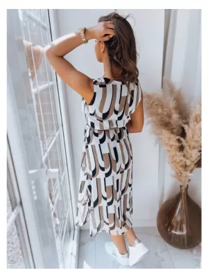 Dámské šaty DSTREET BALI BÍLOHNĚDÁ