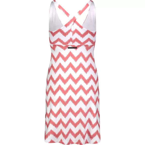  Dámské šaty NORDBLANC V-NECK NBSLD7804 RŮŽOVÁ/BÍLÁ 