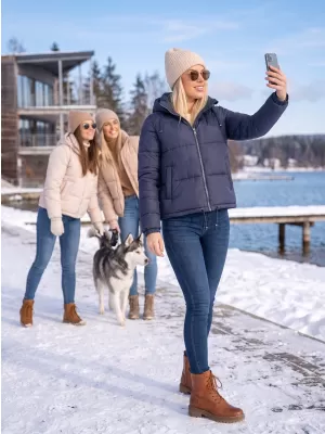 Dámská bunda KIXMI REINA TMAVĚ MODRÁ