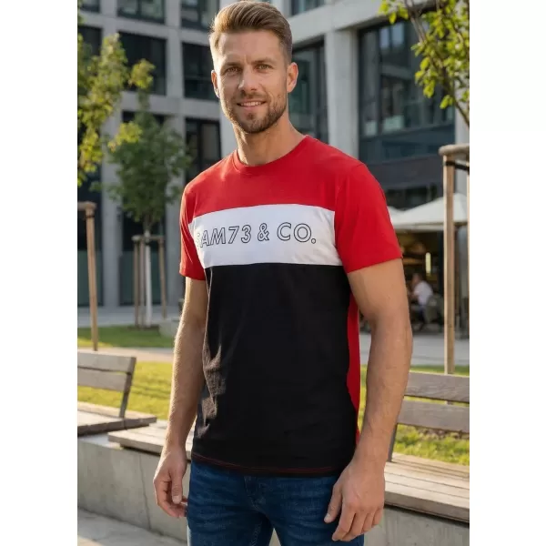  Pánské triko  SAM 73 SEAMUS MT 828 ČERVENÁ 