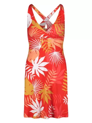 Dámské šaty NORDBLANC V-NECK NBSLD7804 ORANŽOVÝ INKOUST