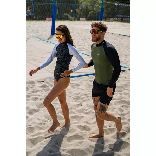  Pánské triko s UV ochranou NORDBLANC SURFER NBSMF7867 ZELENÁ/ČERNÁ 