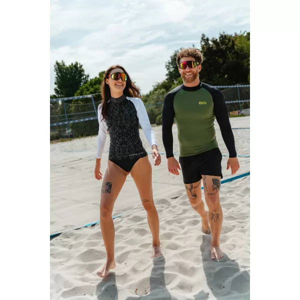  Pánské triko s UV ochranou NORDBLANC SURFER NBSMF7867 ZELENÁ/ČERNÁ 