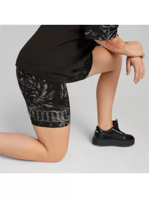 Dámské legíny PUMA POWER AOP 7 HIGH-WAIST SHORT LEGGINGS 673643-01 BLACK