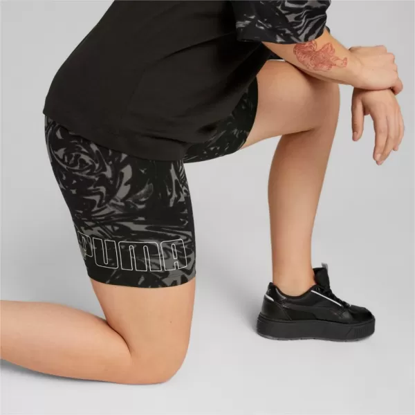  Dámské legíny PUMA POWER AOP 7 HIGH-WAIST SHORT LEGGINGS 673643-01 BLACK 