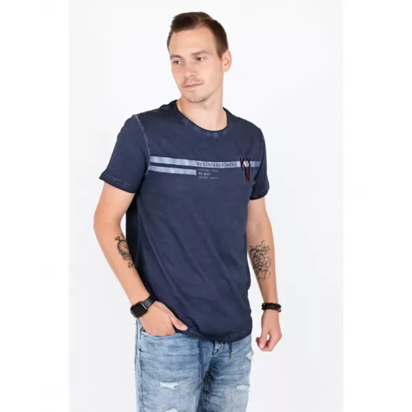  Pánské triko KIXMI RICKY TMAVĚ MODRÁ 