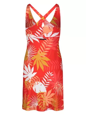 Dámské šaty NORDBLANC V-NECK NBSLD7804 ORANŽOVÝ INKOUST