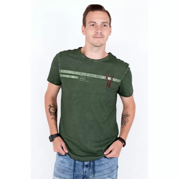 Pánské triko KIXMI RICKY MILITARY 