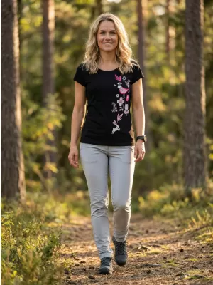 Dámské triko ALTISPORT ALW175122 ČERNORŮŽOVÁ