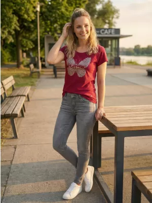 Dámské triko KIXMI ROSIE VÍNOVÁ